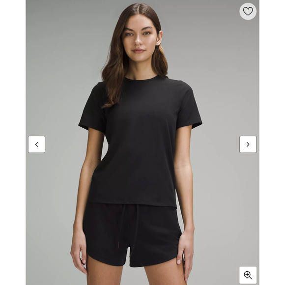 Black Lululemon Love Organic Cotton Crewneck T-Shirt Women's Sz S Small LW3HSBS - Picture 1 of 5
